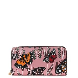 Furla Babylon Butterfly Print Zip Around Wallet